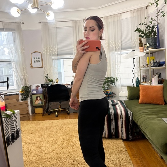 James Perse sz 2 grey Ribbed Basic Tank Top - Picture 5 of 16